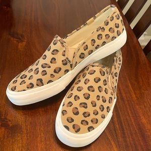 Keds Cheetah Print Slip On Sneakers NWOT